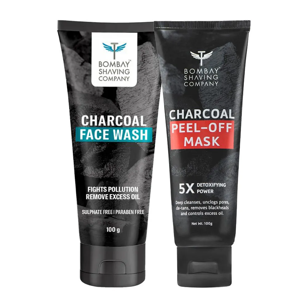 Bombay Shaving Company Charcoal Face Wash + Free Charcoal Peel Off Mask