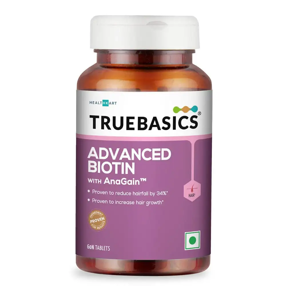 TrueBasics Advanced Biotin with Anagain,  60 tablet(s)  Unflavoured