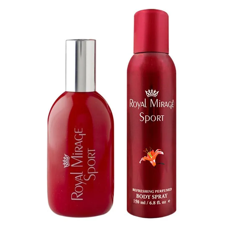 Royal Mirage Sports Eau De Cologne Spray + Body Spray (Gift Set 01)