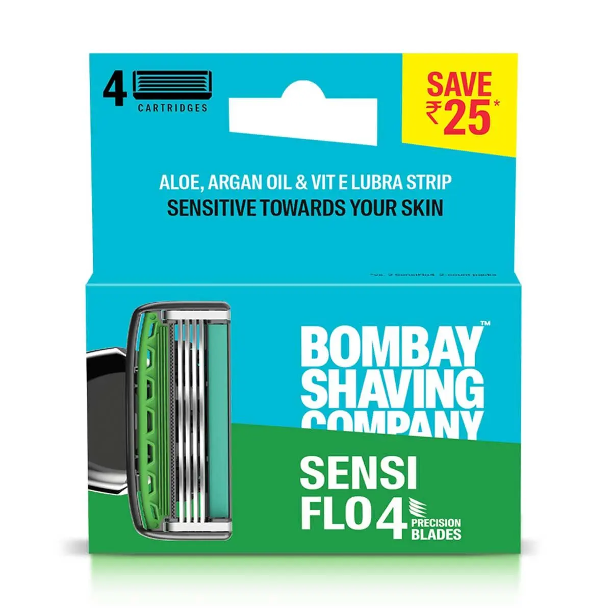 Bombay Shaving Company Sensiflo - 4 Cartridge (Pack of 4) 200 gm