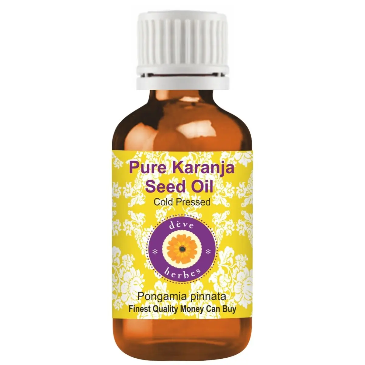 Deve Herbes Pure Karanja Seed Oil (Pongamia pinnata) Natural Therapeutic Grade Cold Pressed 50ml