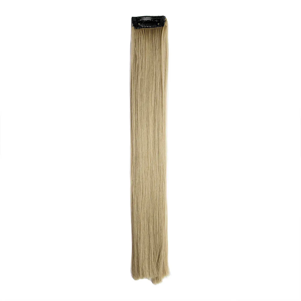 Streak Street Wood Brown Straight Clip-On Strands