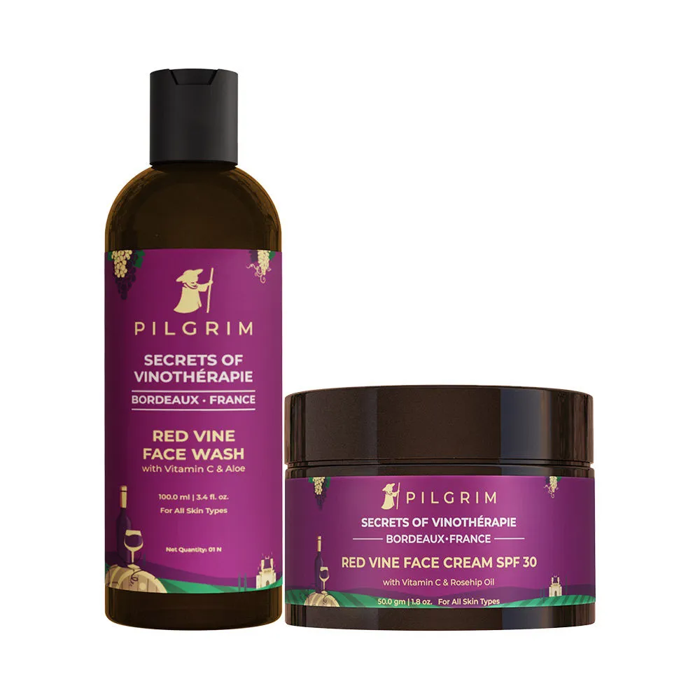 Pilgrim Anti Ageing Face Wash & Day Cream SPF 50 Combo