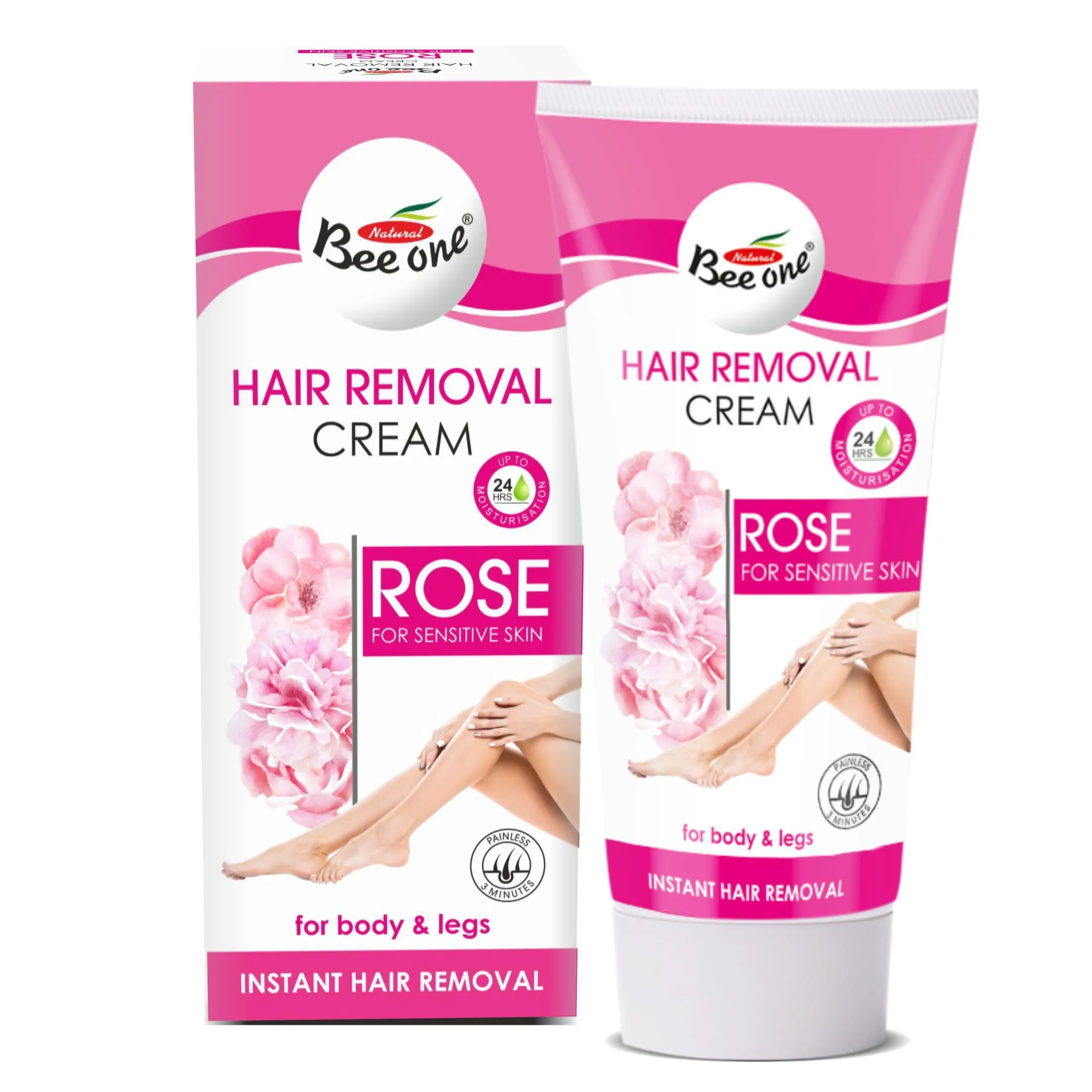 Beeone Rose Hair Removal Cream With Spatula