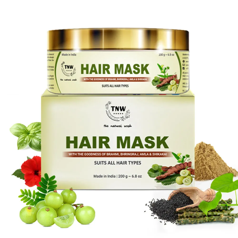 TNW The Natural Wash Amla Bhringraj Hair Mask for Strong & Smooth Hair - Mask for Hair Fall