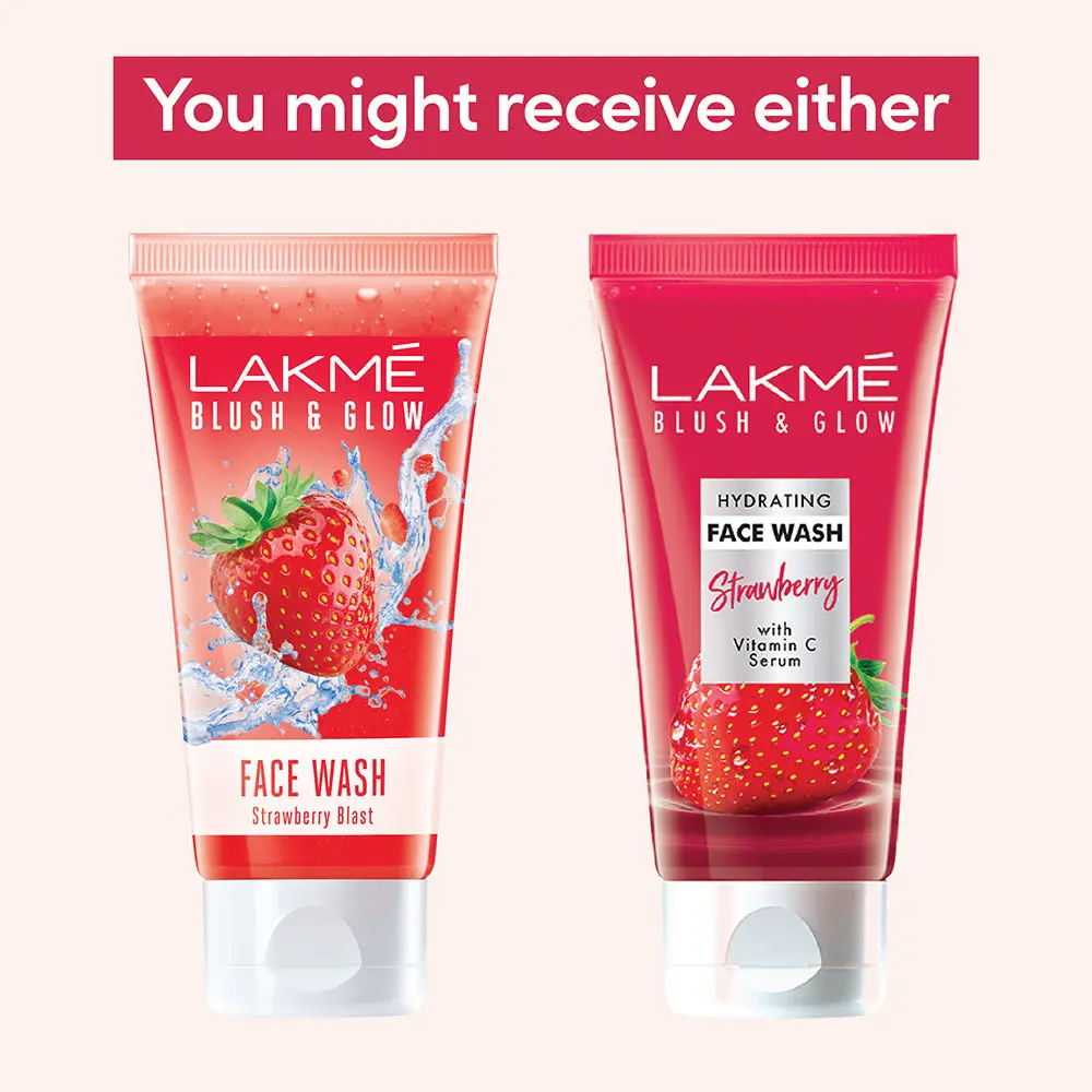 Lakme Blush & Glow Strawberry Freshness Gel Face Wash with Strawberry Extracts, 50 g