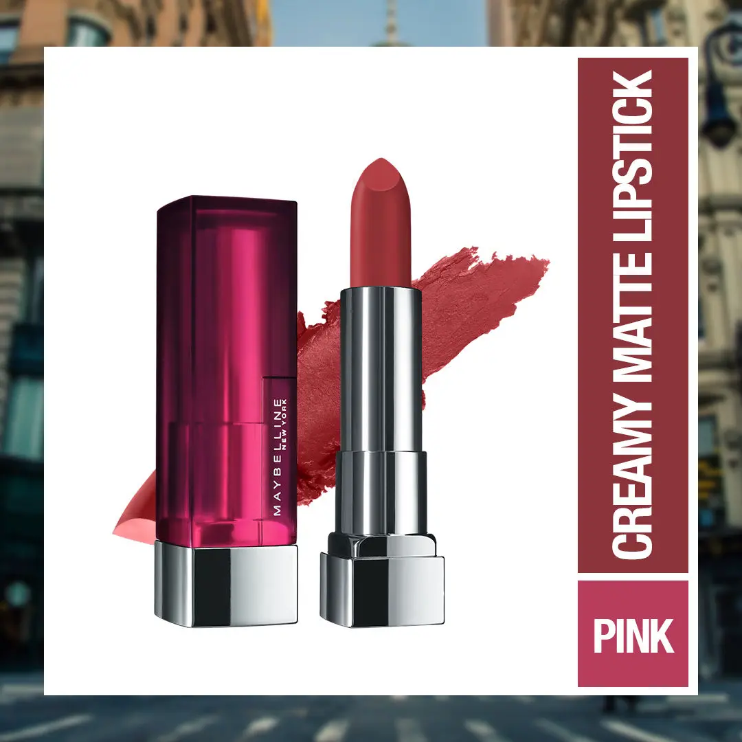 Maybelline New York Color Sensational Creamy Matte Lipstick, 807 Dried Rose (3.9 g)