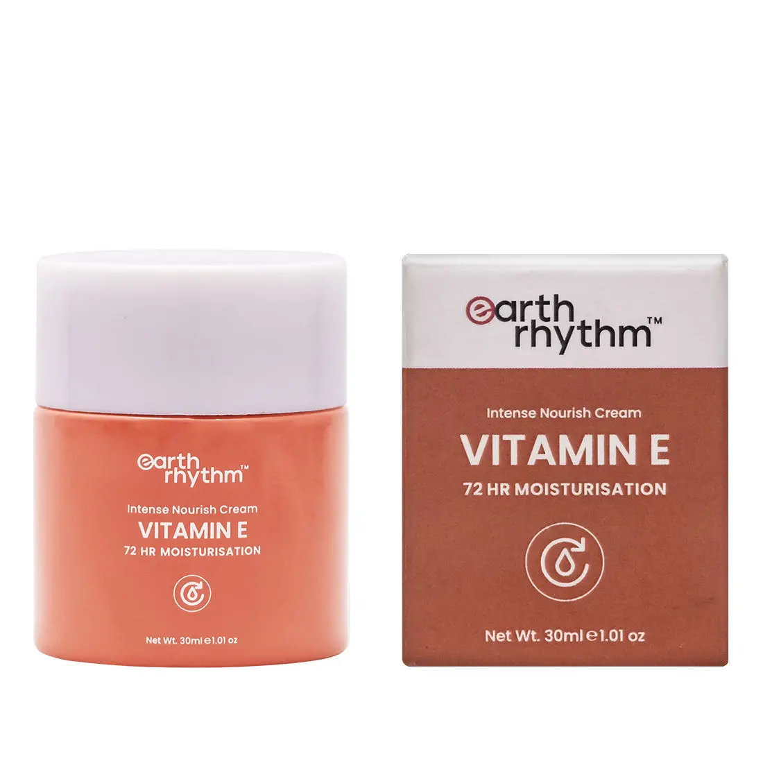 Earth Rhythm Vitamin E Intense Nourish Cream | 72 HR MOISTURISATION - 30 ml