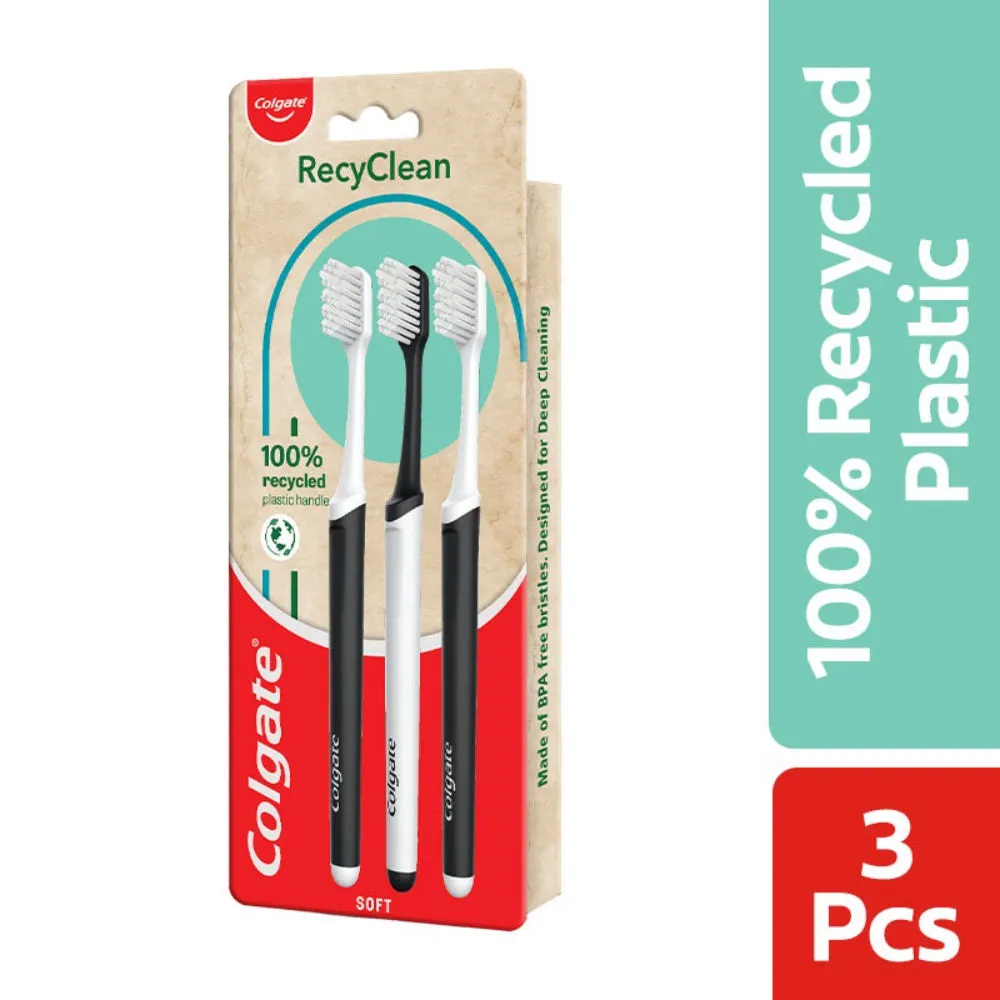 Colgate RecyClean Toothbrush - Pack of 3