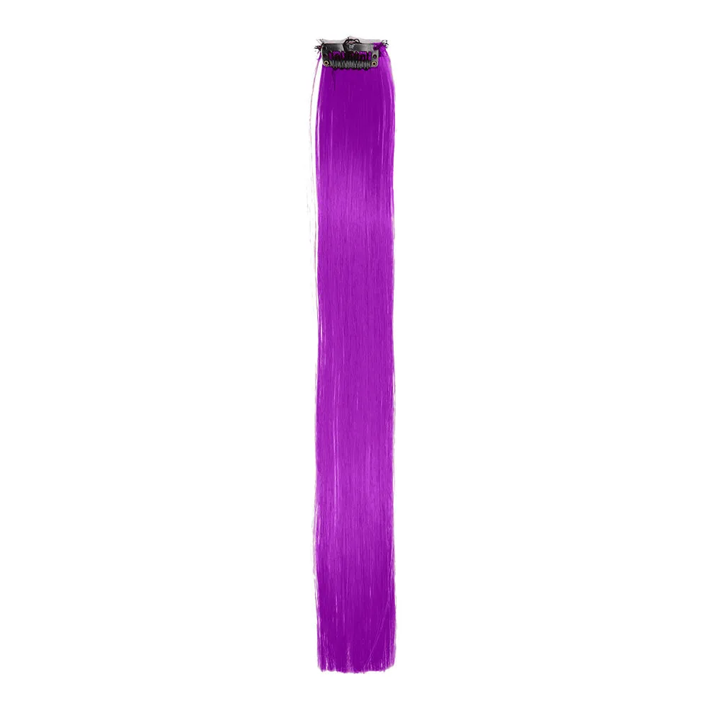 Streak Street Electric Purple Straight Clip-On Strands