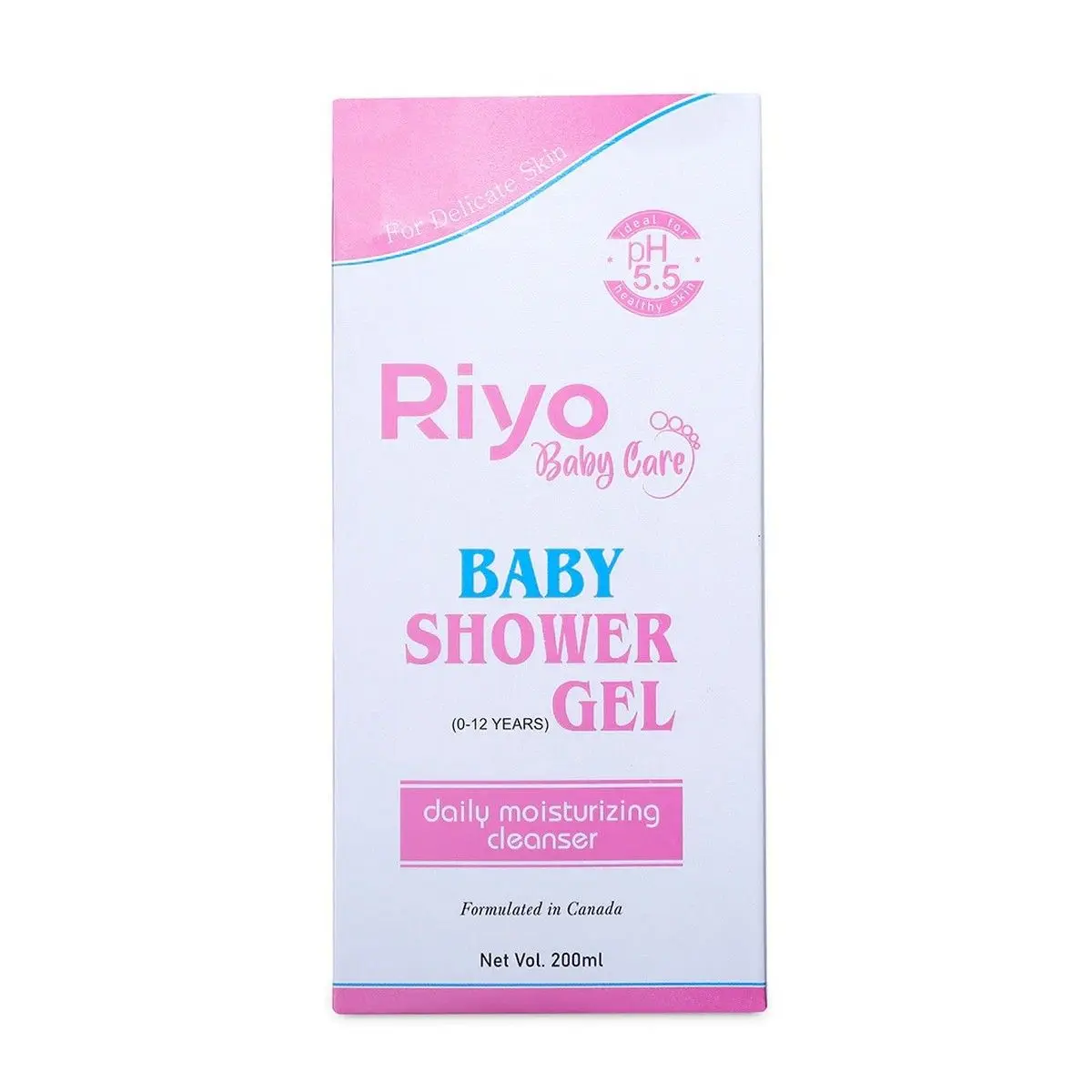 Riyo Baby Shower Gel With Green Tea & Vitamin E For Baby Soft & Sensitive Skin, 200ml