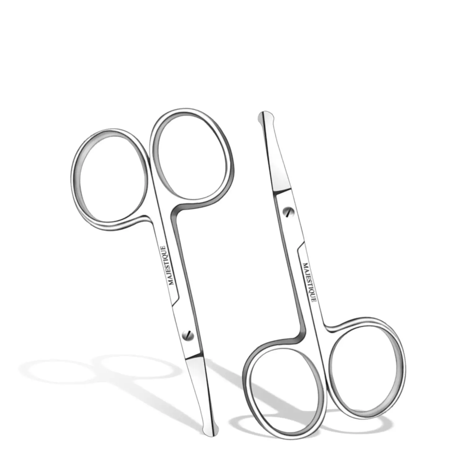 Majestique Professional Nasal And Beauty Scissor 100% Stainless Steel for Men,Women - Pack Of 2