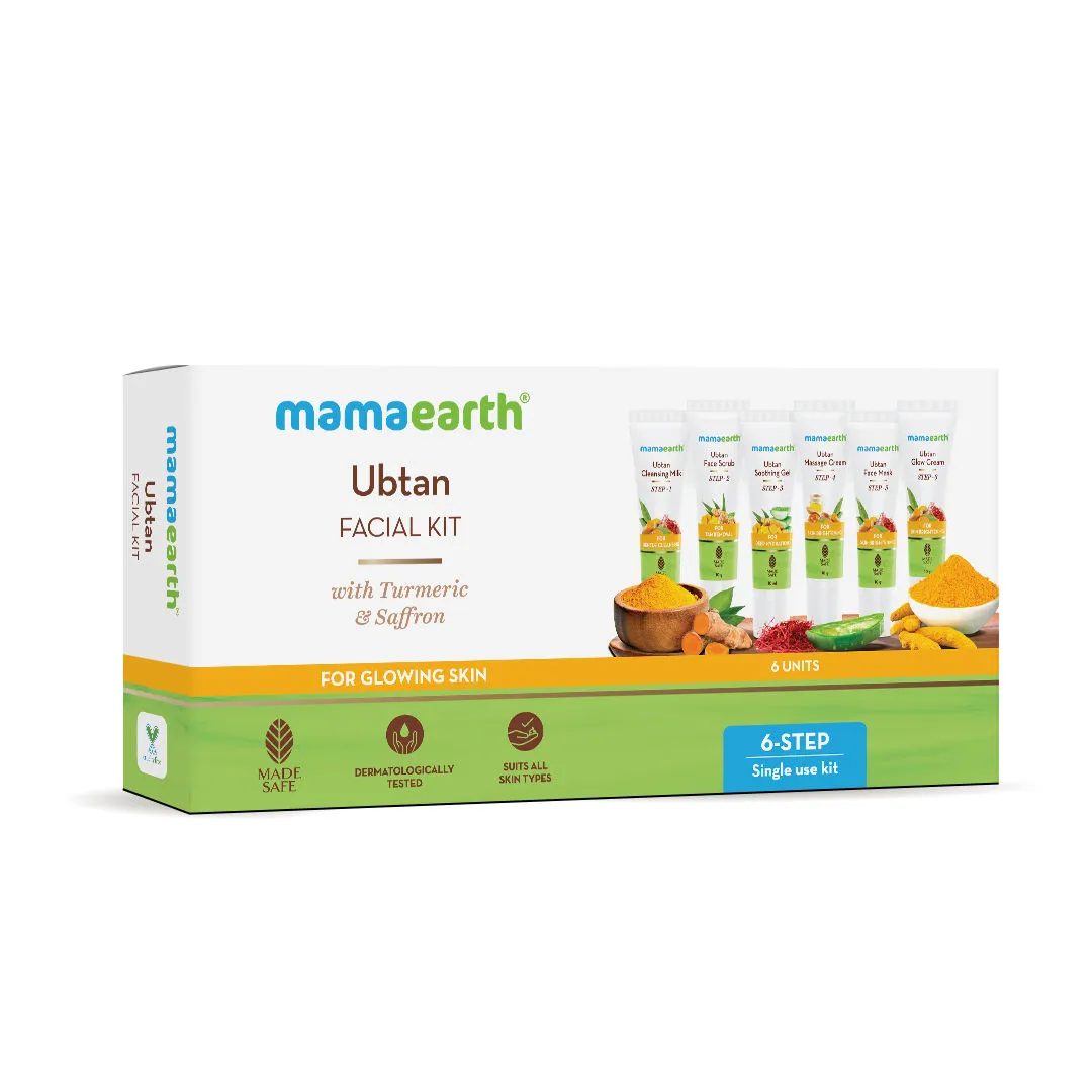 Mamaearth Ubtan Facial Kit With Turmeric & Saffron For Glowing Skin