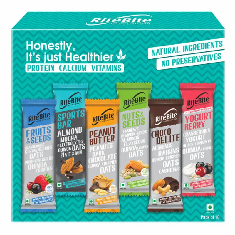 RiteBite Nutrition Bar,  Assorted  10 Piece(s)/Pack