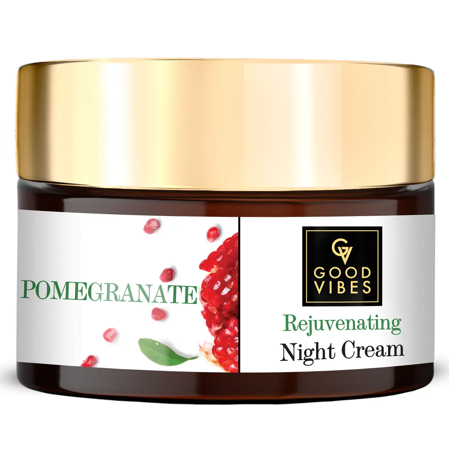 Good Vibes Pomegranate Rejuvenating Night Cream | Lightening, Anti-Ageing | No Parabens, No Sulphates, No Mineral Oil, No Animal Testing (50 g)