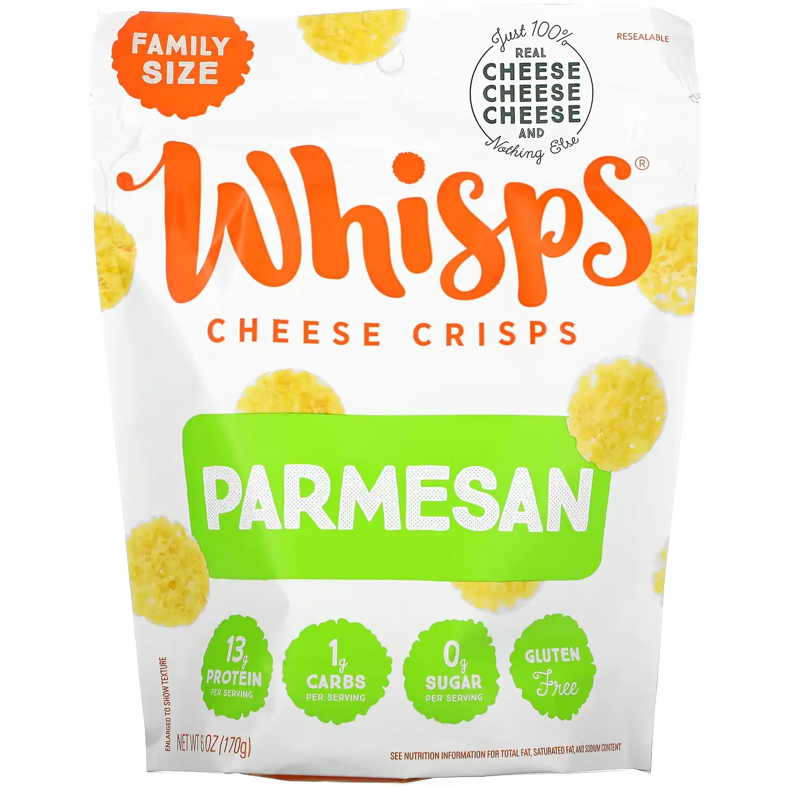 Parmesan Cheese Crisps, Family Size, 6 oz ( 170 g)