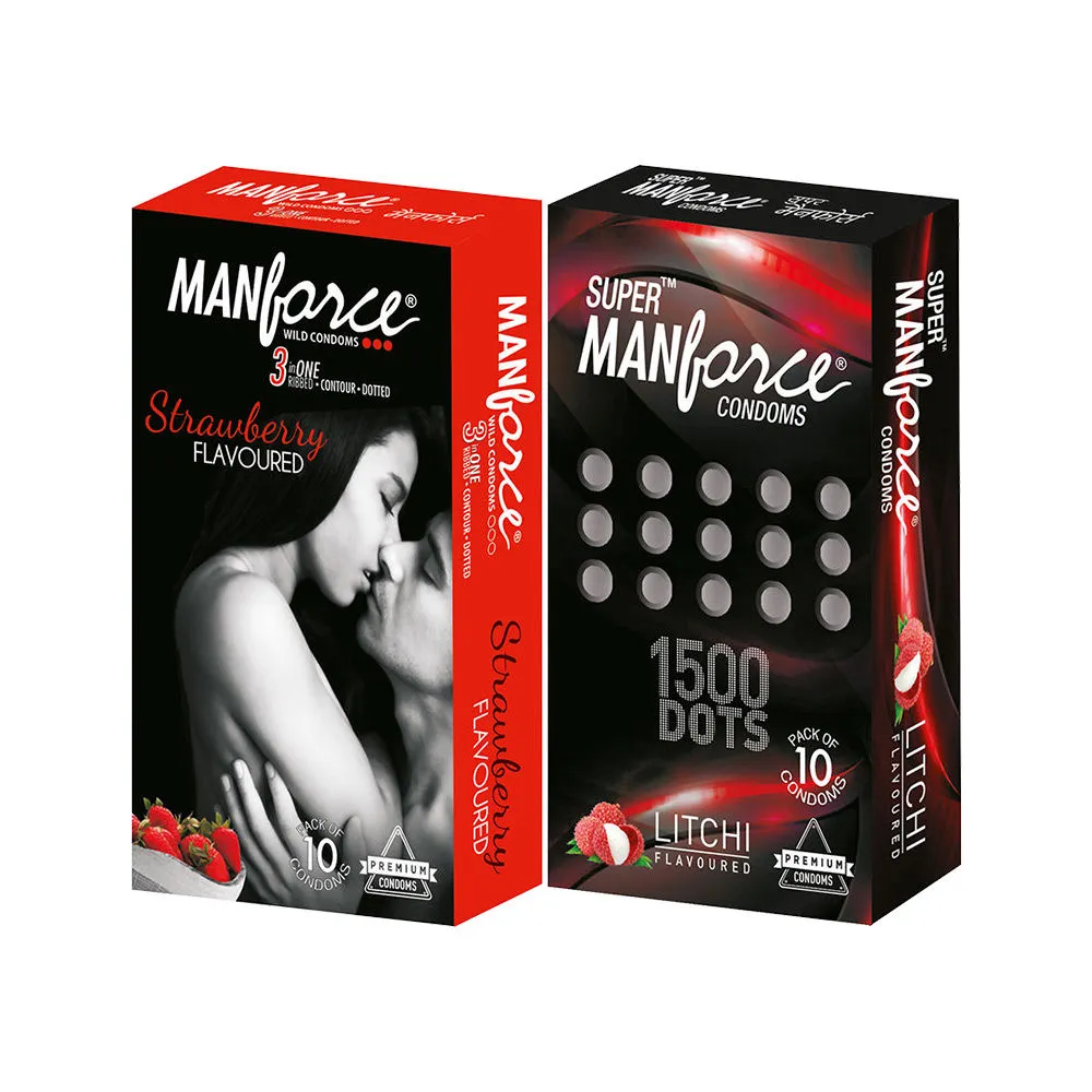 Manforce Litchi 10s + Strawberry 10s