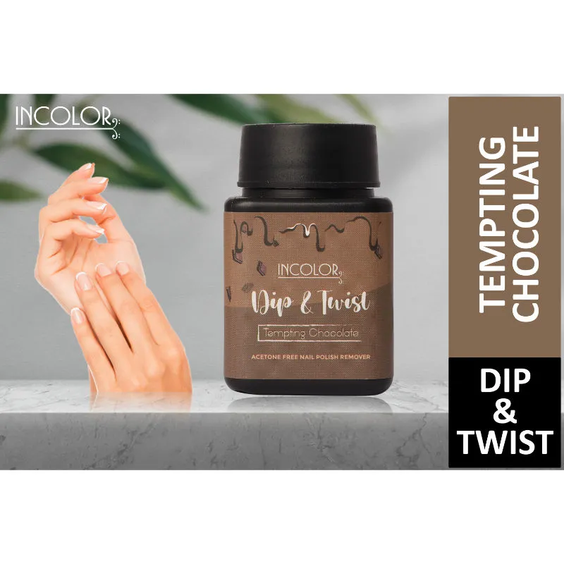 Incolor Dip & Twist Nail Enamel Remover - Tempting Chocolate 01