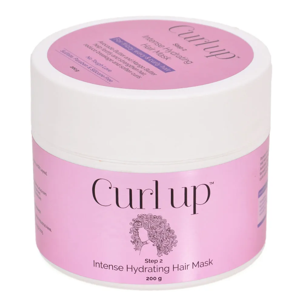 Curl Up Intense Hydrating Hair Mask - Deep Conditioner for Curly Hair & Wavy Hair - Silicone Free