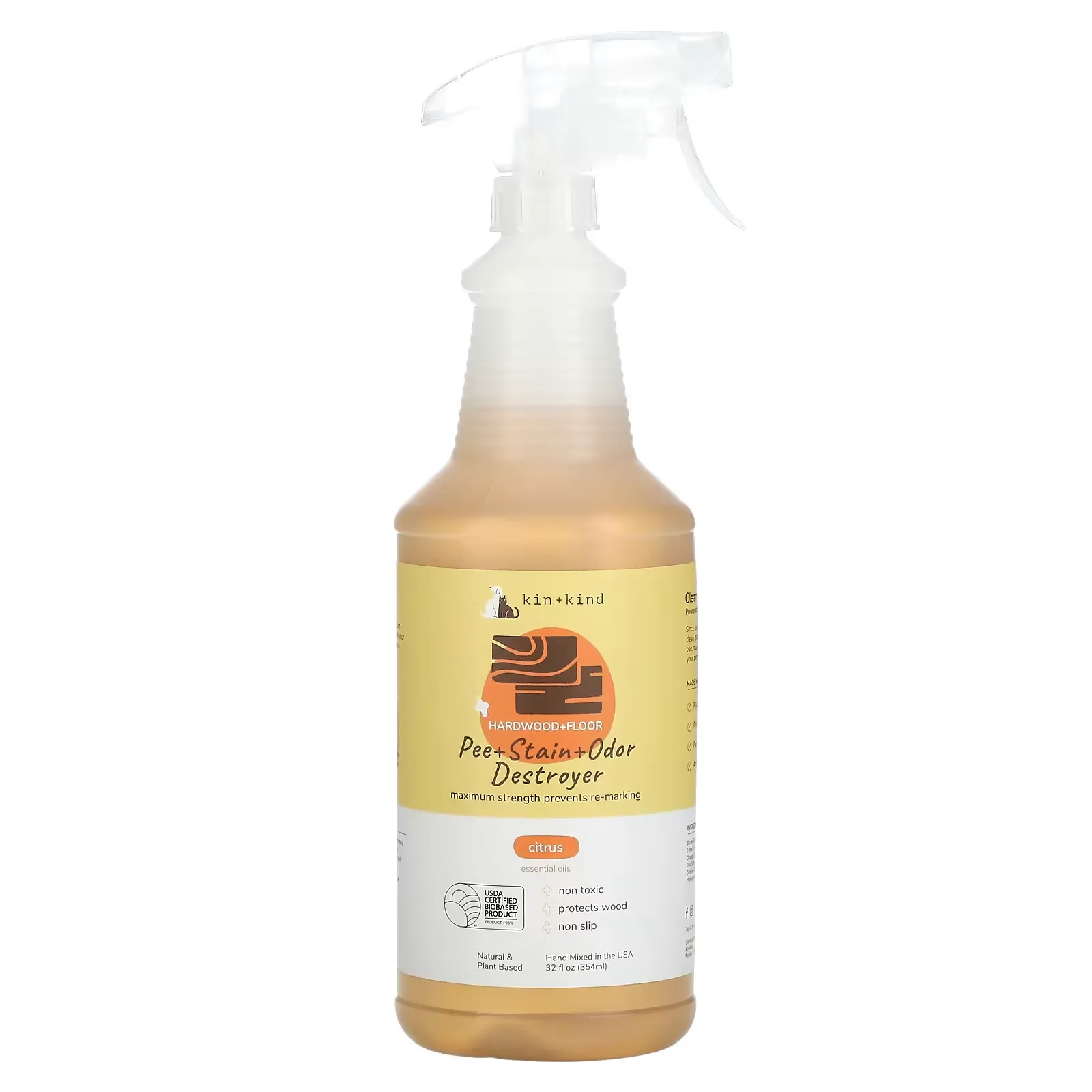 Pee + Stain + Odor Destroyer, For Hardwood + Floor, Citrus, 32 fl oz (354 ml)