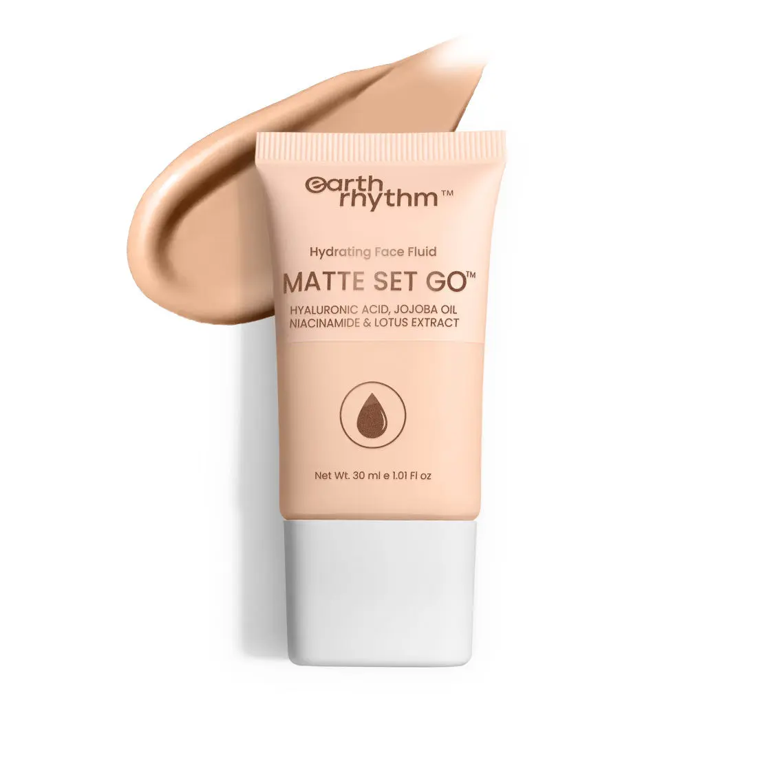 Earth Rhythm Hydrating Matte Set Go Face Fluid Foundation | SPF 30, PA++++ - BY CAPPUCCINO