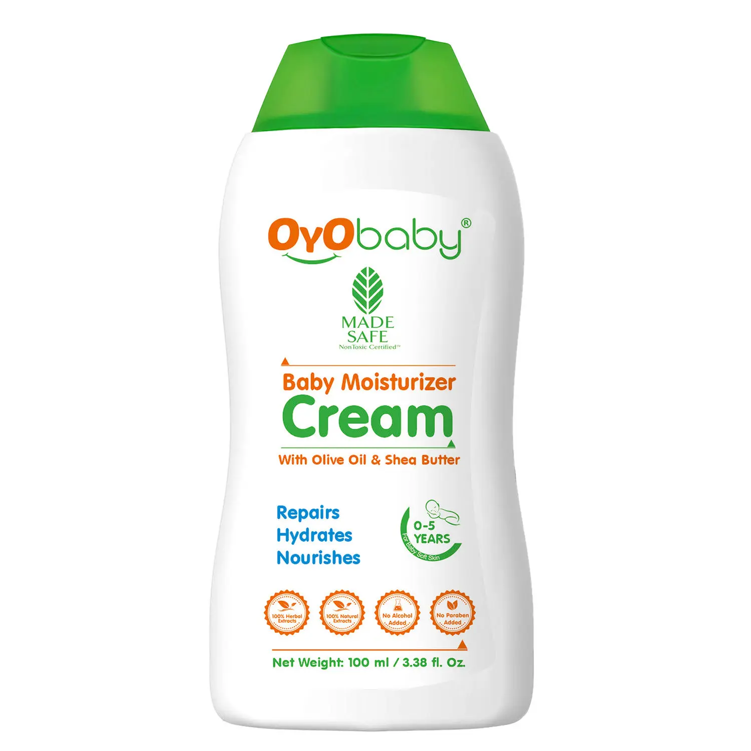 Oyo Baby Natural Baby Moisturizer Cream, pH balanced for Baby's Sensitive Skin with No Harmful Chemicals |Contains OliveOil & Shea Butter |No Paraben & Alcohol (100 ml)