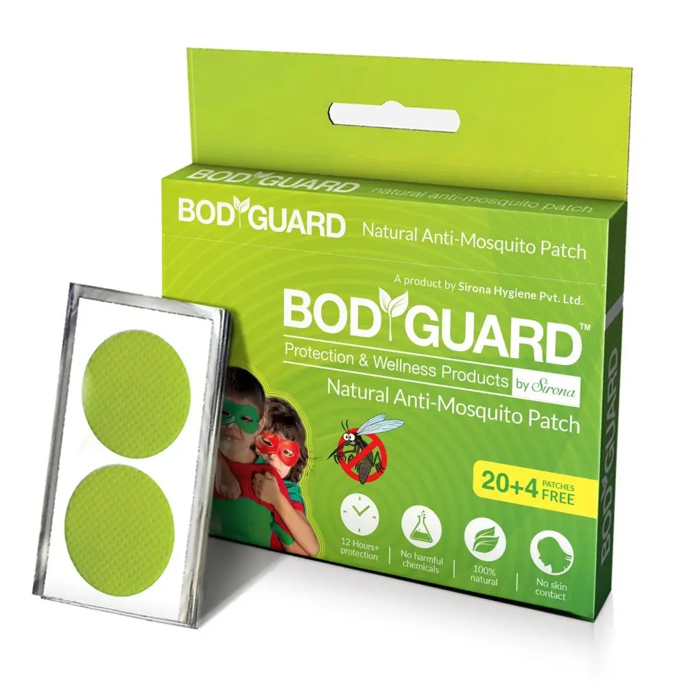 Bodyguard Premium Natural Anti Mosquito Patches (20 Patches - 1 Pack)