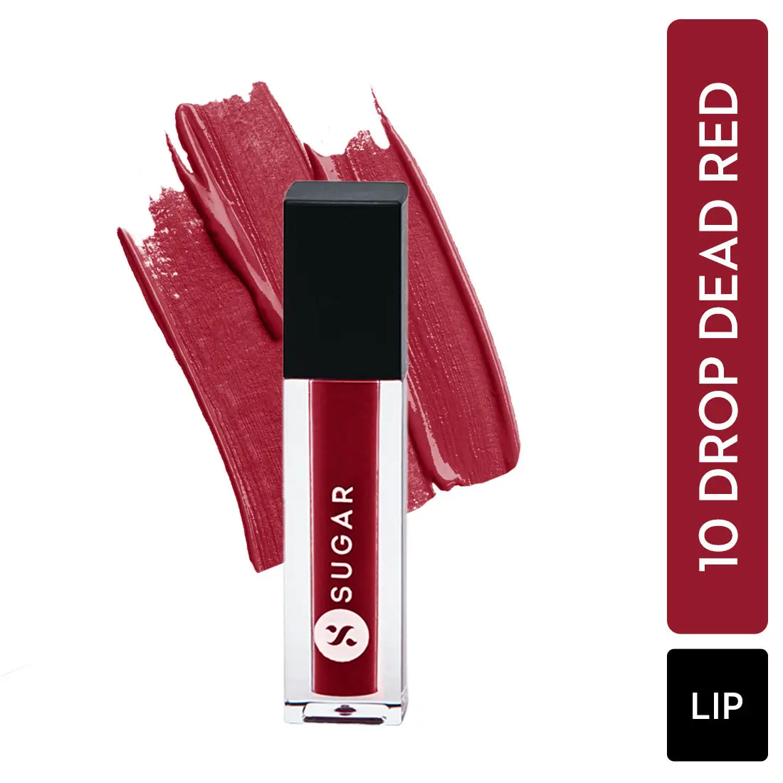 SUGAR Cosmetics - Smudge Me Not - Mini Liquid Lipstick - 10 Drop Dead Red - 1.1 ml - Ultra Matte Liquid Lipstick, Transferproof and Waterproof, Lasts Up to 12 hours