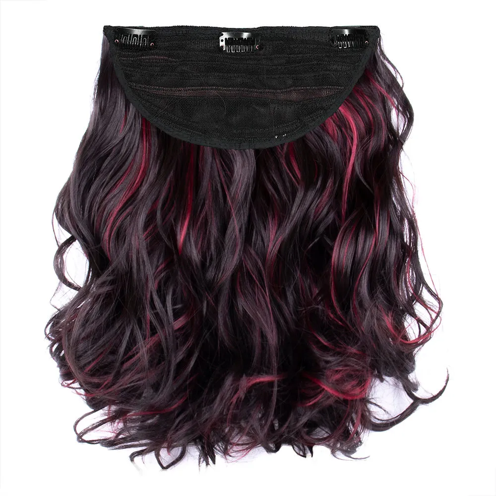 Streak Street Clip-In 18 Full-Wavy Burgundy Hair Extensions