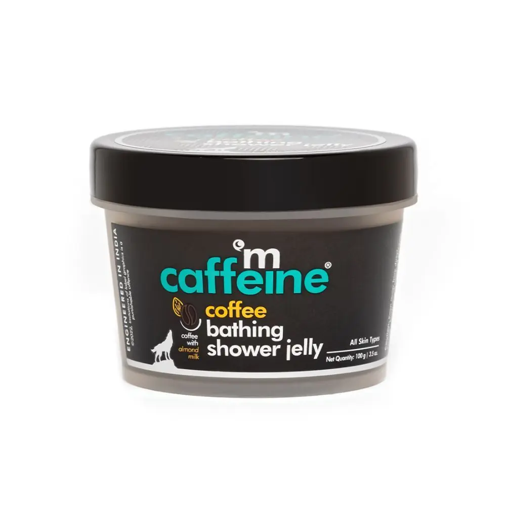 mCaffeine Coffee Bathing Shower Jelly for Playful Shower Experience | Softens, Cleanses & Conditions Skin with Awakening Coffee Aroma | 100% Vegan