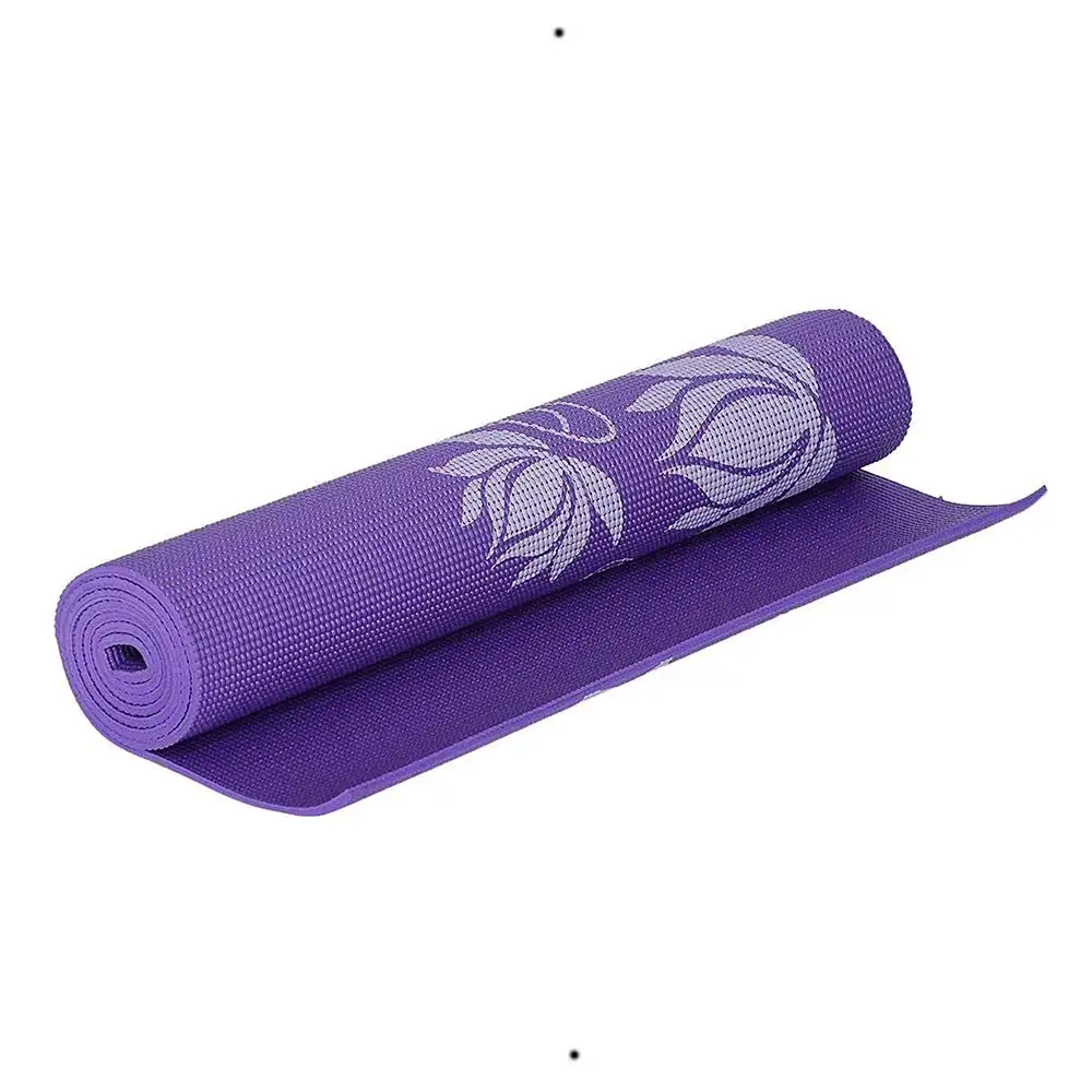 Strauss Premium Floral Printed Gym Exercise & Yoga Mat,  Purple  4 mm