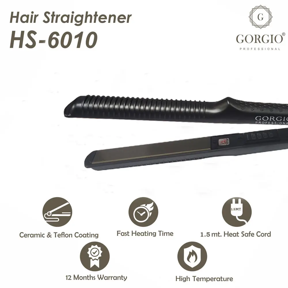 Gorgio Professional Hair Straightener HS-6010 - Colour May vary