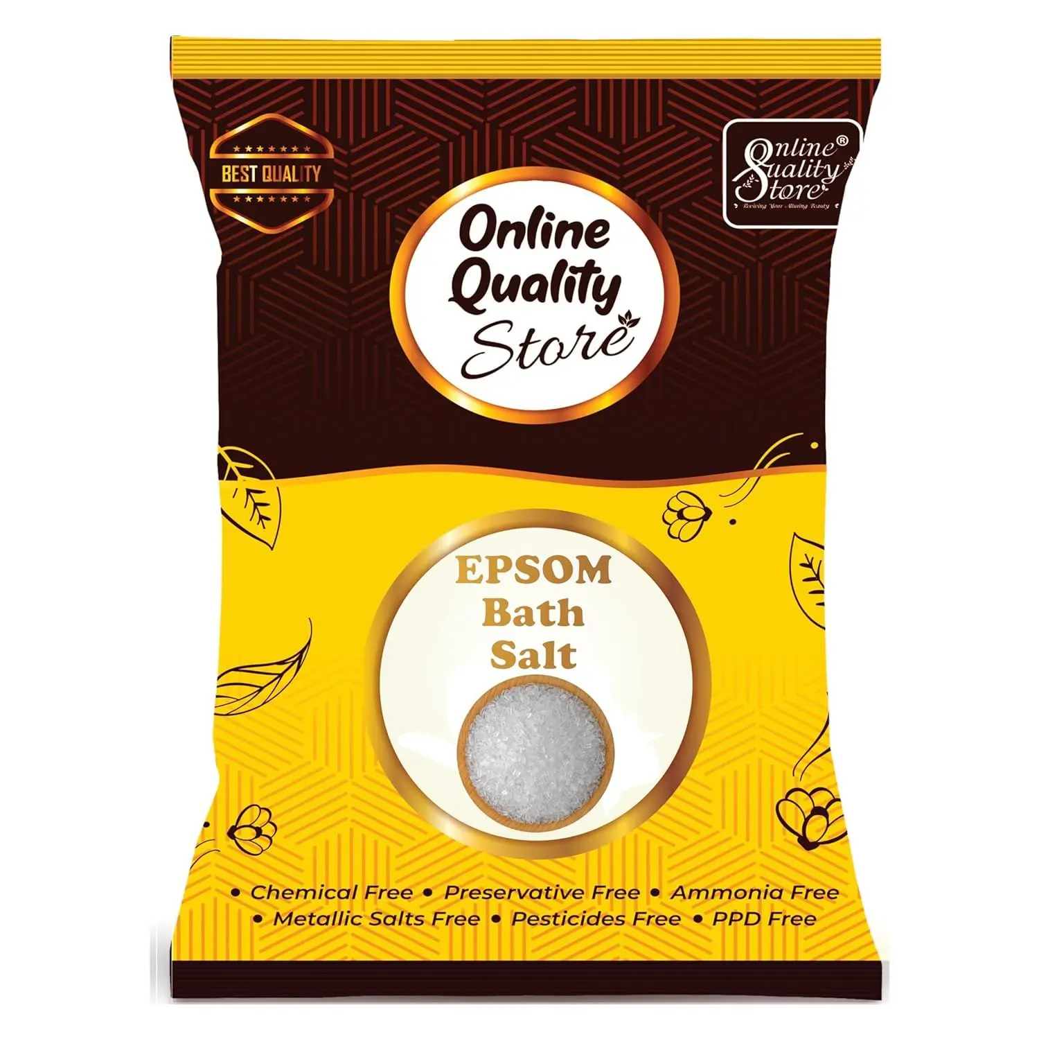 Online Quality Store Epsom Bath Salt - 400 g |bath salt for muscle relief Exotic & Indulging Preservatives Free |atural Dead Sea Salt {BathSalt_400}