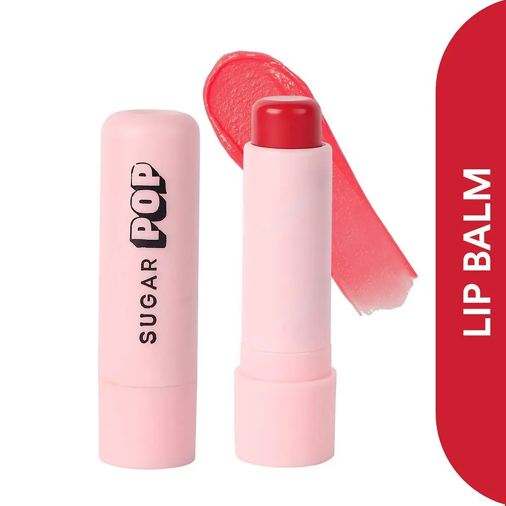 SUGAR POP Nourishing Lip Balm 02 Cherry (Cherry Red) - 4.5 gms – Tinted Lip Moisturizer for Dry and Chapped Lips, Enriched with Castor Oil for Ultimate Lip Care, Intense Hydration and UV protection l SPF Infused Lip Care for Women