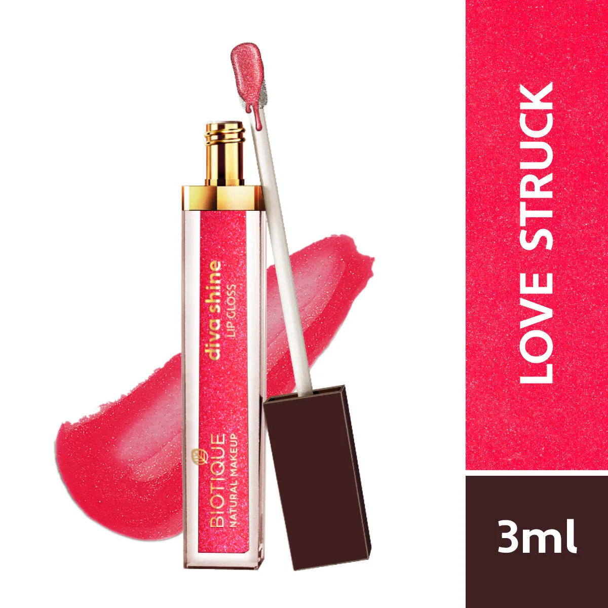 Biotique Natural Makeup Diva Shine Lip Gloss - Love Struck