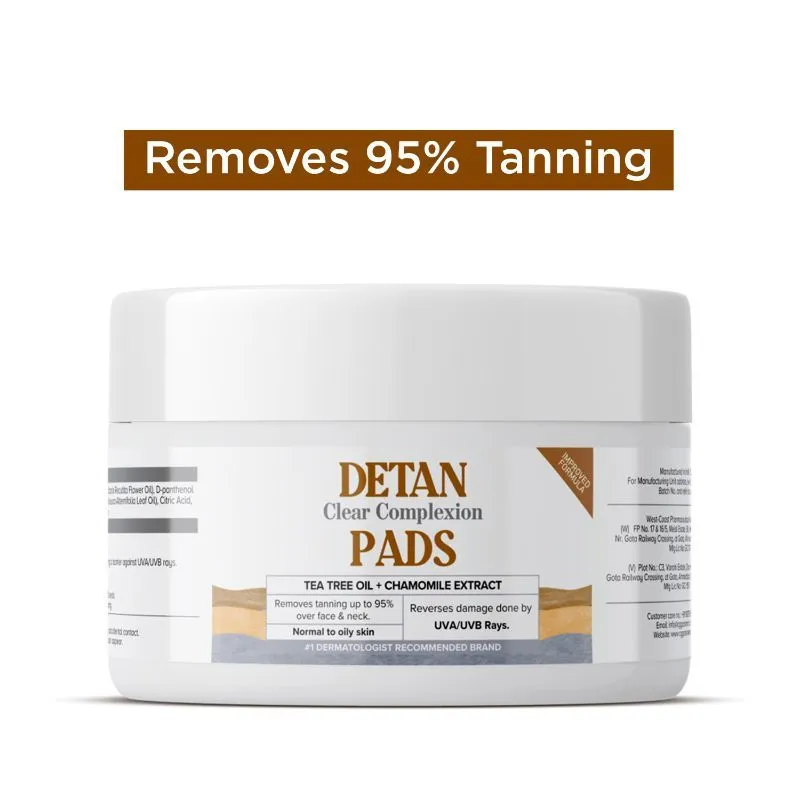 CGG Cosmetics De-tan Clear Complexion Facial Pads, With Tea Tree Oil For All Skin Types