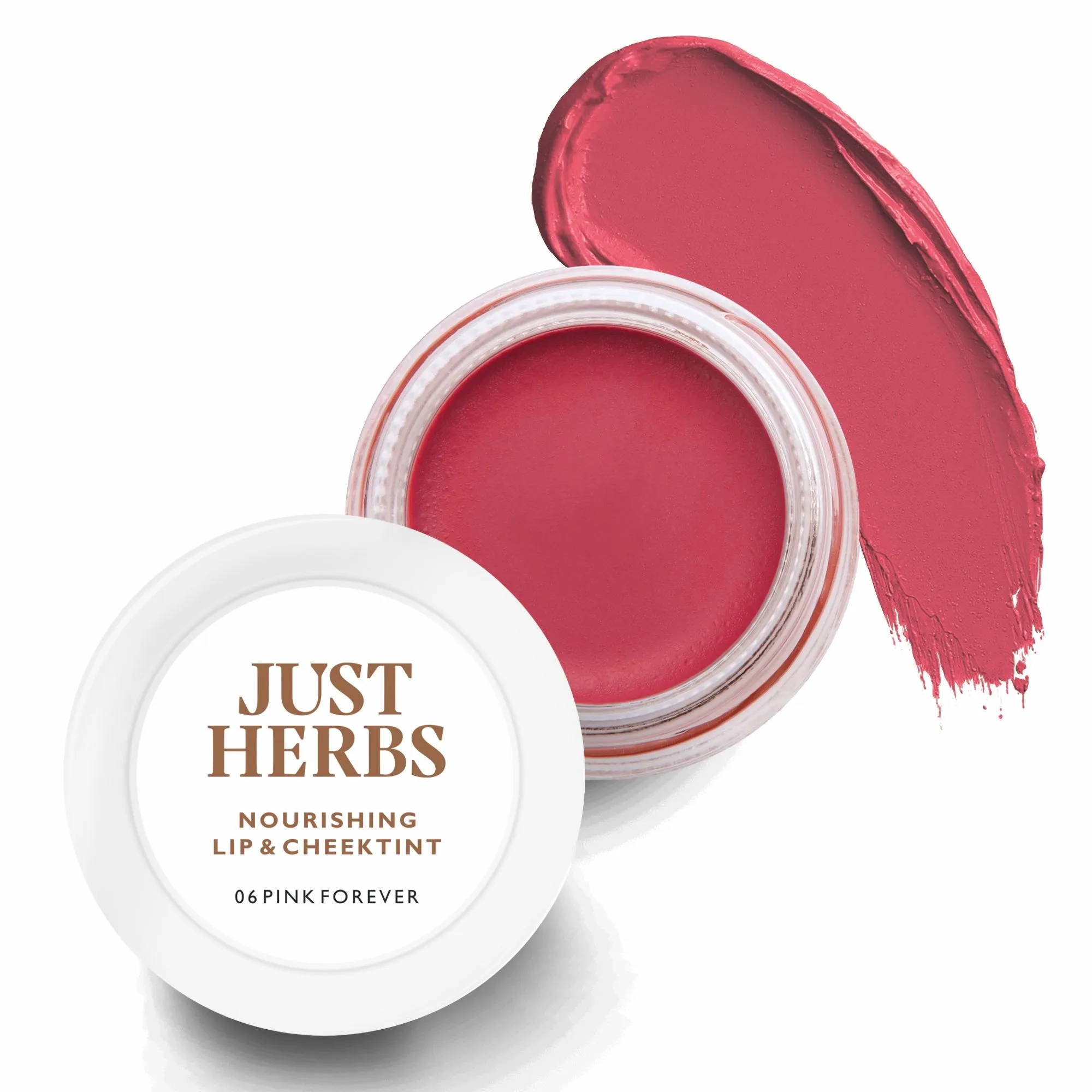 Just Herbs Lip & Cheek Tint and Blush for Eyelids, Cheeks & Lips