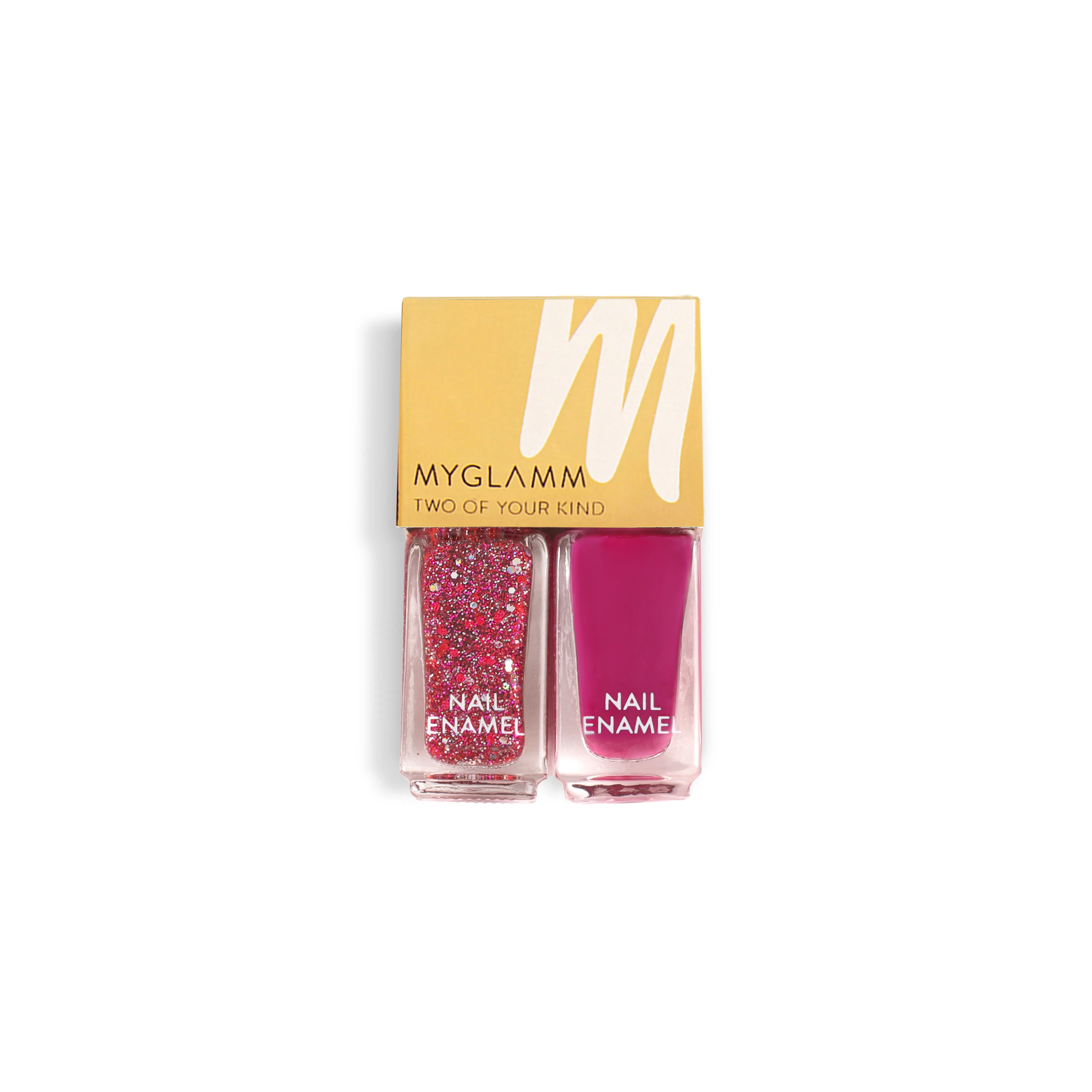 MyGlamm Two Of Your Kind Nail Enamel Duo Glitter Collection - Bring The Bling