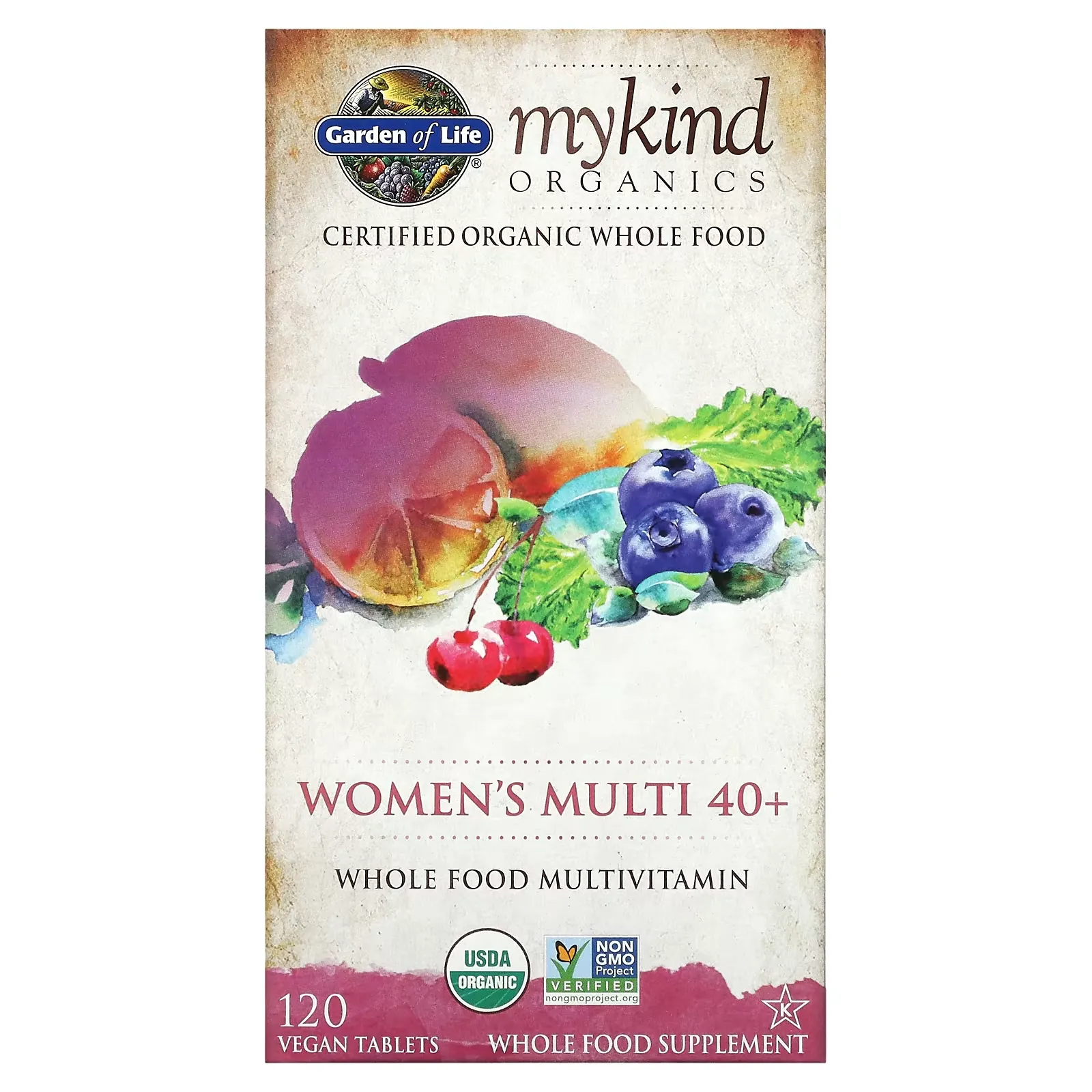 Women's Multi 40+, Whole Food Multivitamin, 120 Vegan Tablets