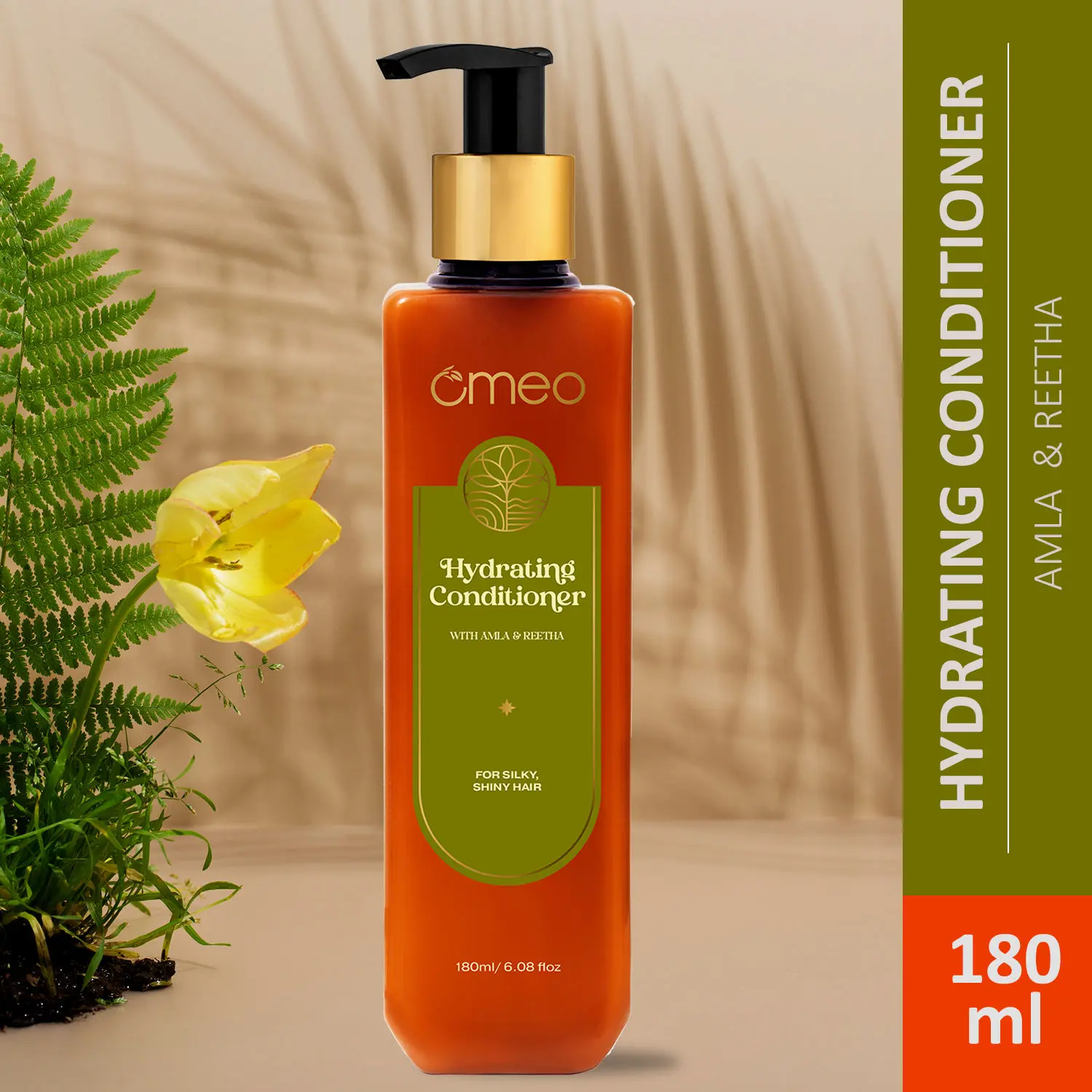 Omeo Hydrating Conditioner with Natural extracts of Reetha and Amla | Cleansing, Strengthening and Nourishing on Hair For Men & Women 180ML