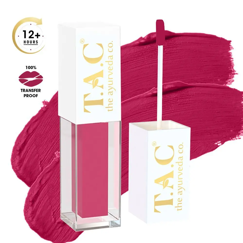 TAC - The Ayurveda Co. Cosmic Pink  Liquid Lipstick, Natural Matte Finish Lipstick, 5ML