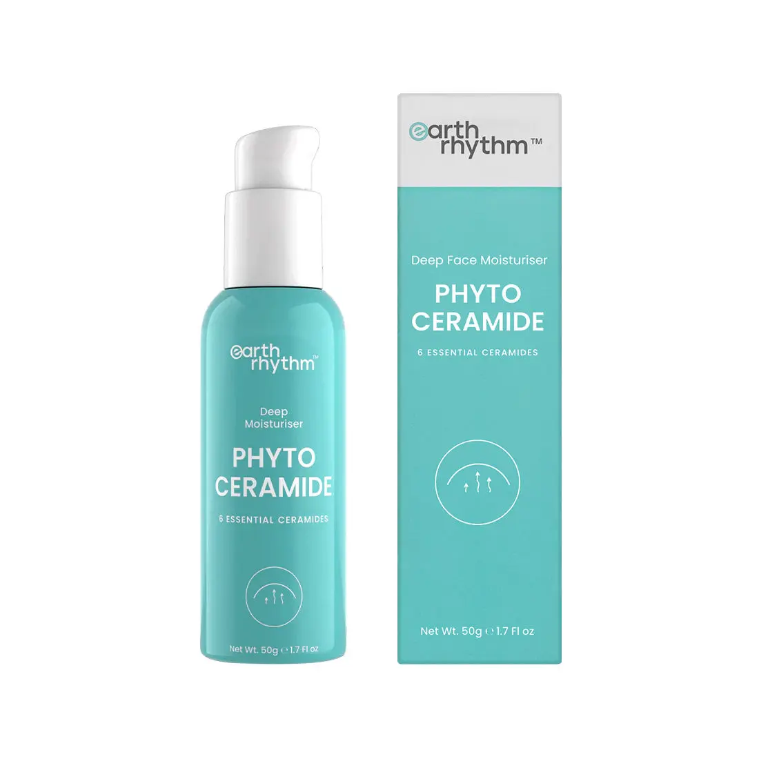 Earth Rhythm Phyto Ceramide Deep Moisturiser with the goodness of Hyaluronic Acid | Prevent Dryness, Enhance Moisture Balance, Reduce Fine lines & Wrinkles | for Dry Skin | Women - 50 G