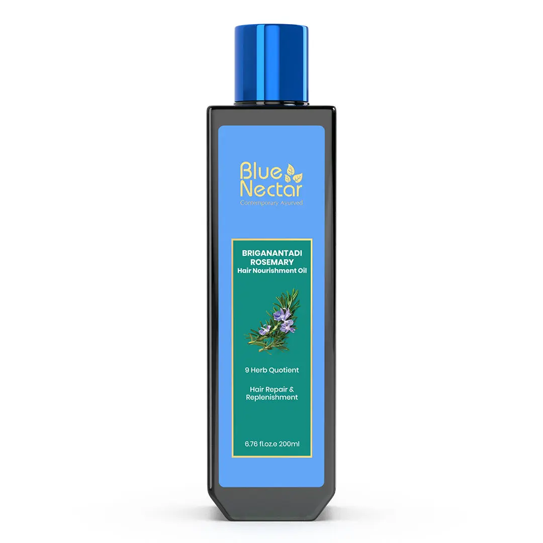 Blue Nectar Briganantadi Hair Repair & Treatment Hair Oil (9 Herbs, 200 ml)