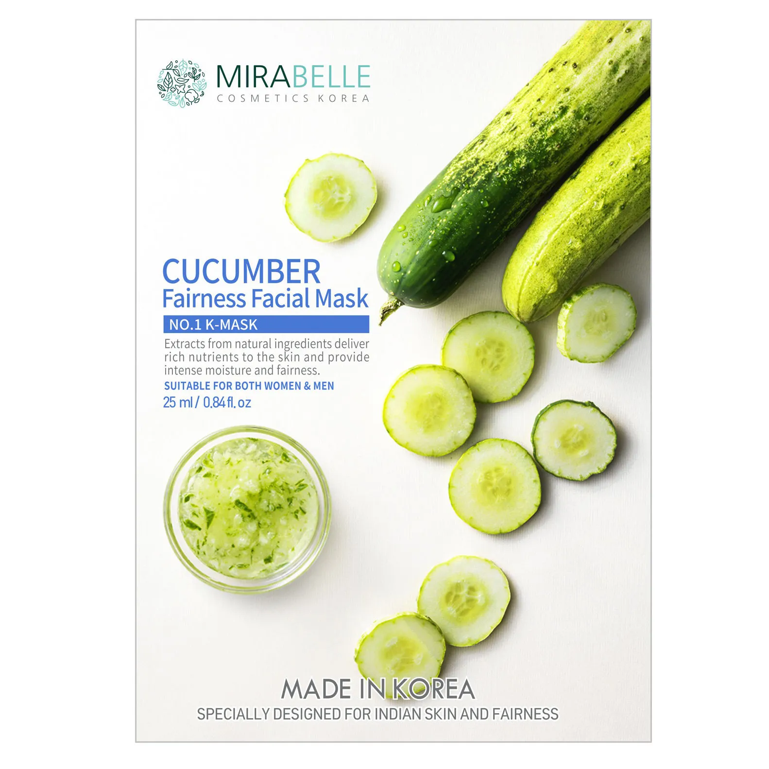 Mirabelle Korea Cucumber Facial Mask