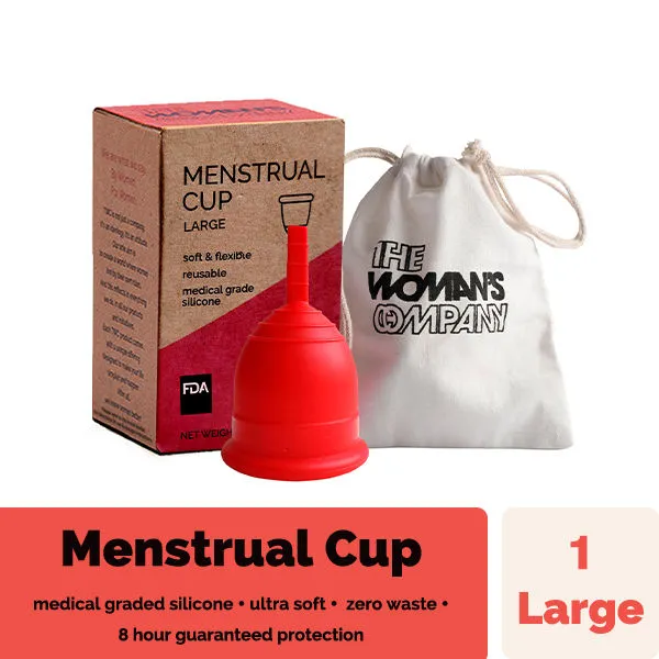 The Woman's Company Soft & Flexible Reusable Menstrual Cup - Large (1 Pc)