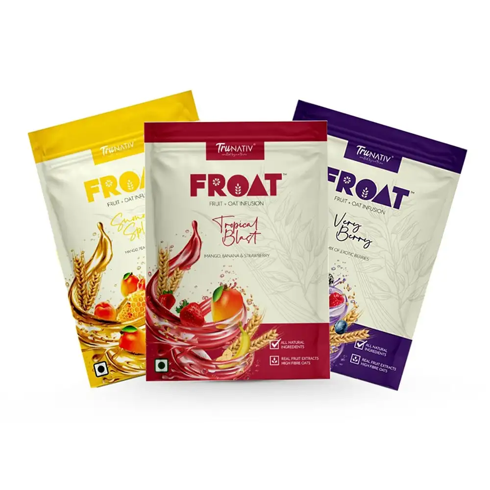 TruNativ Froat Fruit+Oat Infusion,  Assorted - Summer Splash Tropical Blast Very Berry  120 g