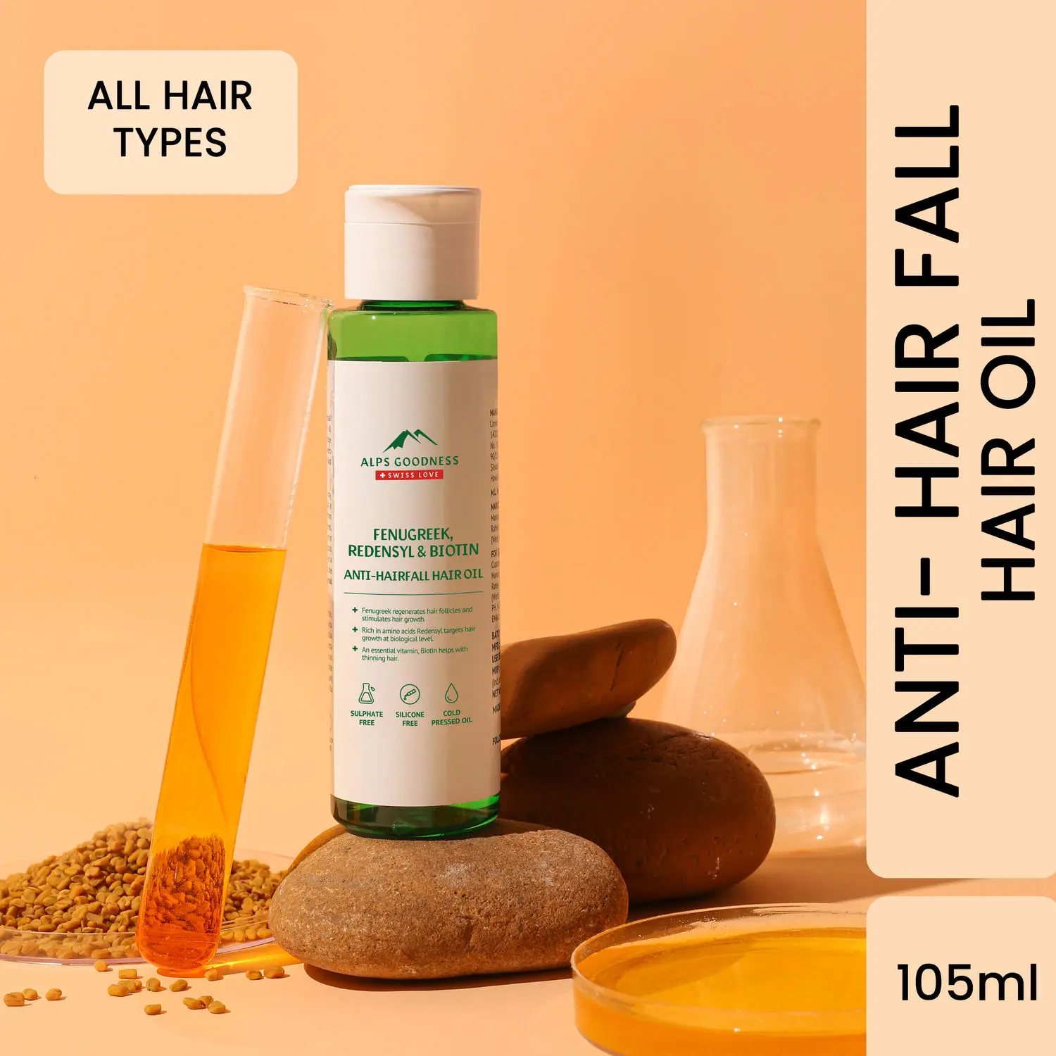 Fenugreek, Biotin & Redensyl Anti-Hairfall Hair Oil