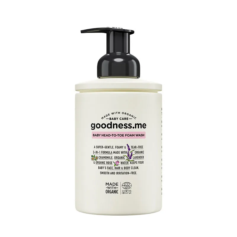 goodnessme Certified Organic Baby Head-To-Toe Foam Wash