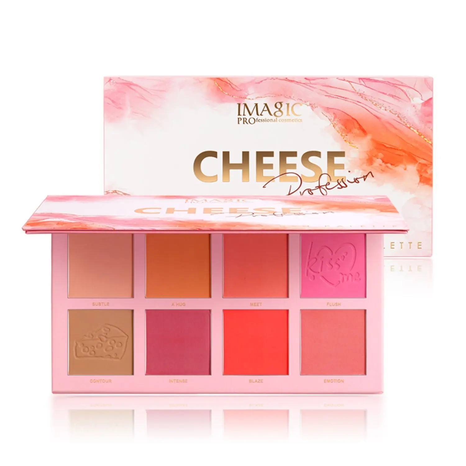 IMAGIC CHEESE PROFESSION 8 COLOR CONTOUR & BLUSH PALETTE FA-136