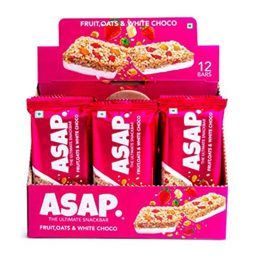 ASAP Healthy Granola Bars,  12 bar(s)  Fruit Oats & White Choco